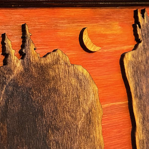 "Moonrise over Sunset Canyon"